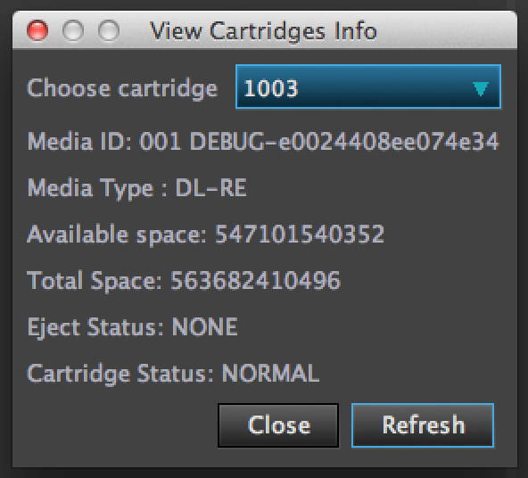 cartridge info