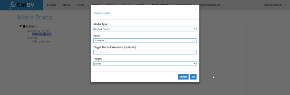 Setting Media Path - Hi Res